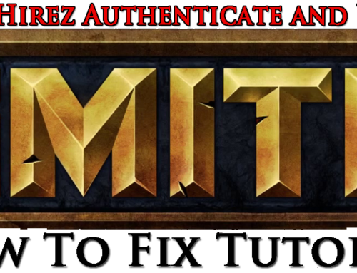 Smite Cannot Start Hirez Authenticate and Update Service